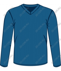  Shirt with long sleeves and V-neck