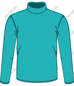 Turquoise turtleneck with long sleeves