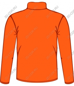 Bright orange turtleneck with long sleeves