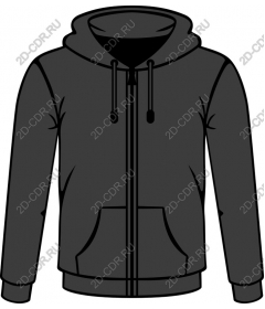  Chic hooded sweatshirt with zip
