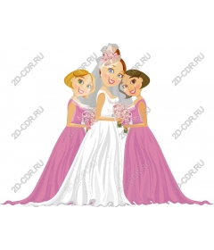  Bliss wedding: bride and bridesmaids