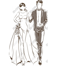  Elegant couple for wedding