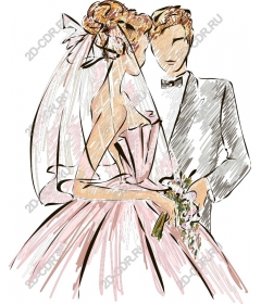  Elegant wedding bride and groom