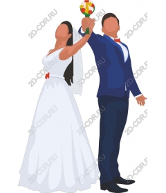  Happy wedding couple