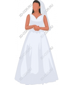  Elegant bride in a white dress