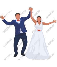  Happy wedding couple
