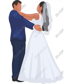  Elegant wedding couple dancing