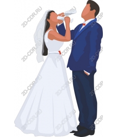  A romantic wedding couple