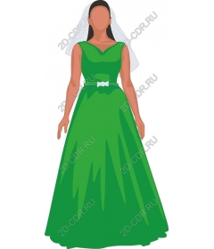  Elegant green dress