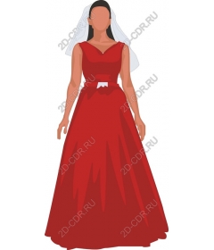  Elegant red wedding dress