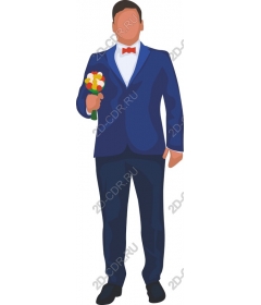  Suave gentleman with a bouquet