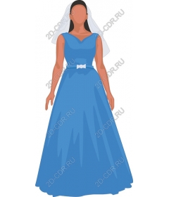  Elegant blue wedding dress