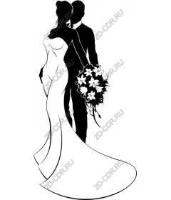  Elegant wedding bride and groom