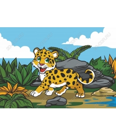 Playful cub the Jaguar