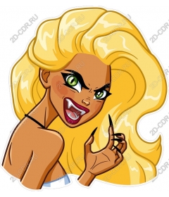 Glamorous blonde diva
