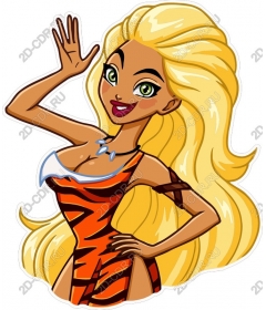  A stylish character with tiger stripes