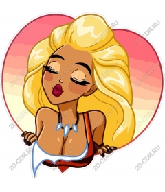 Glamorous blonde kiss