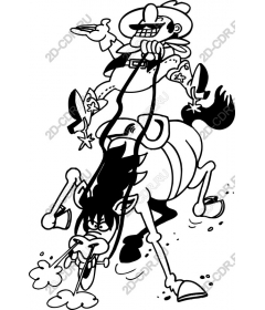  Fancy cowboy and horse