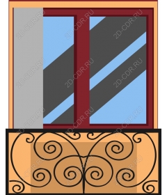  Elegant window with balcony