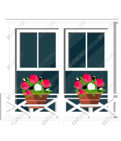  Adorable window box with flowers