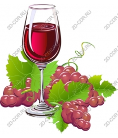  Elegant red wine and grapes