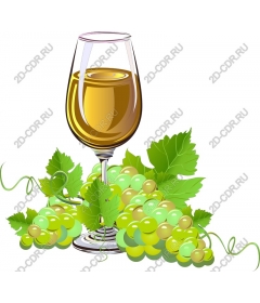 Grapes and wine glass
