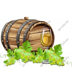 Golden wine and grapes