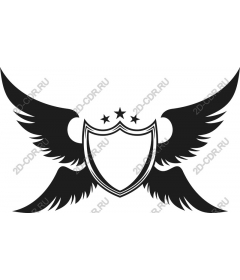 Majestic winged shield