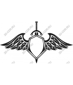 Majestic winged shield