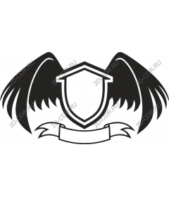 Majestic shield and wings