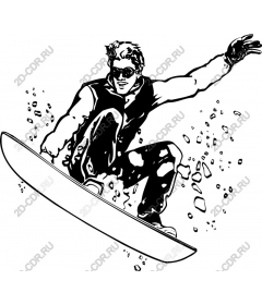 Dynamic snowboarder