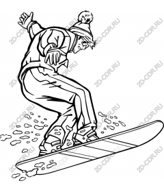 Dynamic snowboarder