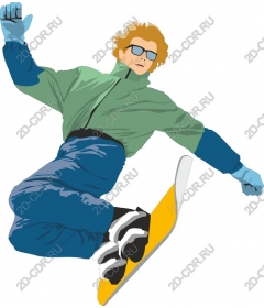  Bright snowboard action
