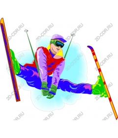  Bright skier