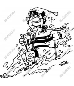 Merry skier
