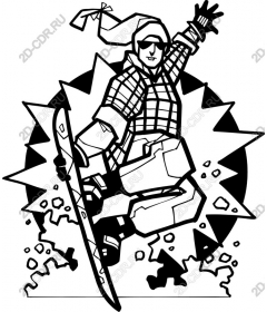  Snowboarder action