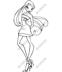  Elegant contour of a character