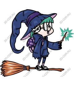 Quirky young witch