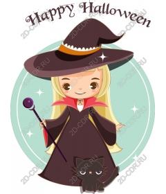  Charming witch at Halloween