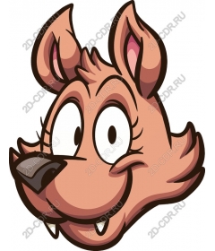  Cute cartoon dog's head