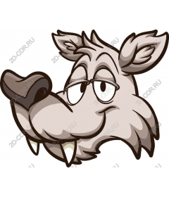 Wolf head cartoon