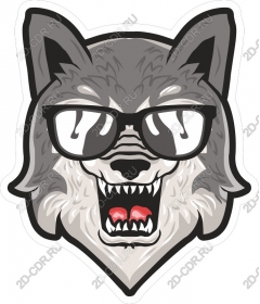  Fierce Wolf with Glasses