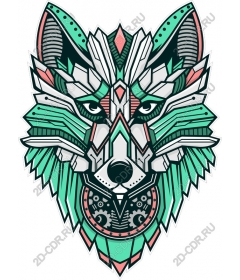  Bright geometric wolf