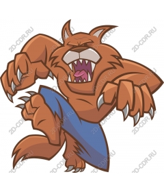  Fierce cartoon wolf