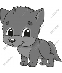  Cute cartoon wolf