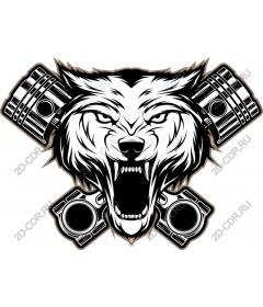  Fierce wolf with pistons