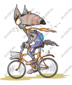  Fancy wolf on a Bicycle
