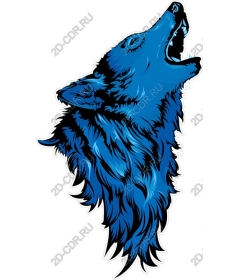  Blue Howling Wolf