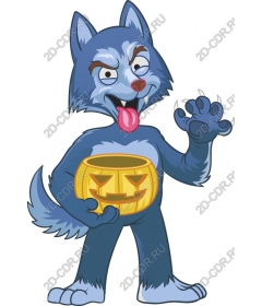 Naughty Blue Wolf Halloween