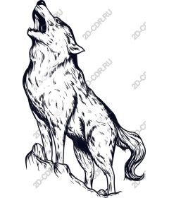Majestic Howling Wolf